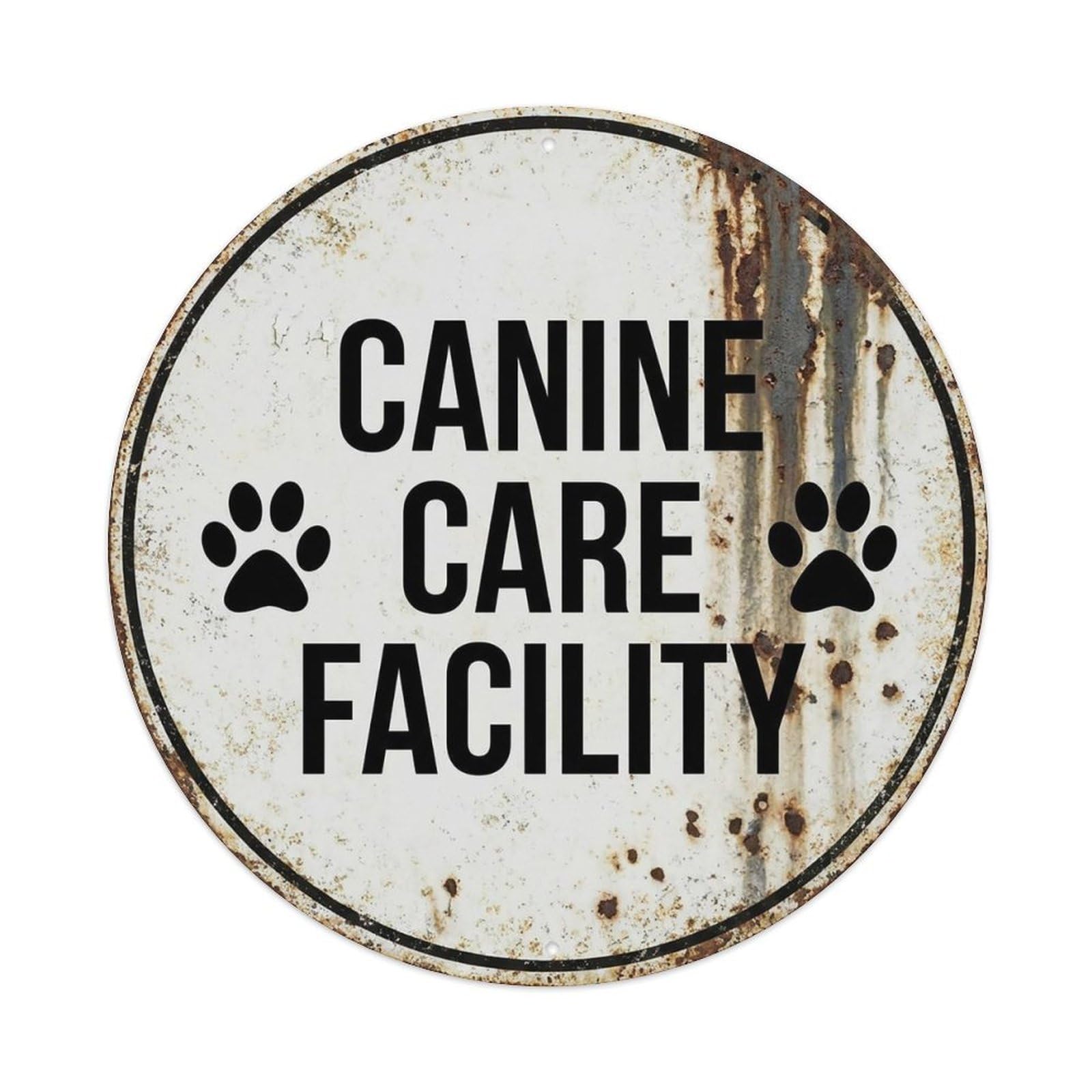 Vintage Canine Care Facility Center Vintage Metal Tin Sign Plaque Wall Decor for Cafe, Club Bar, Office, Garden Metal Poster 8x8Inch