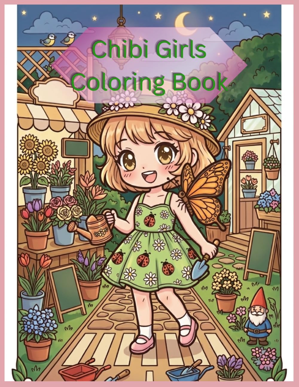 Chibi Girls Coloring Book: Kawaii Chibi Girls: Fun and Relaxing Anime Coloring Pages