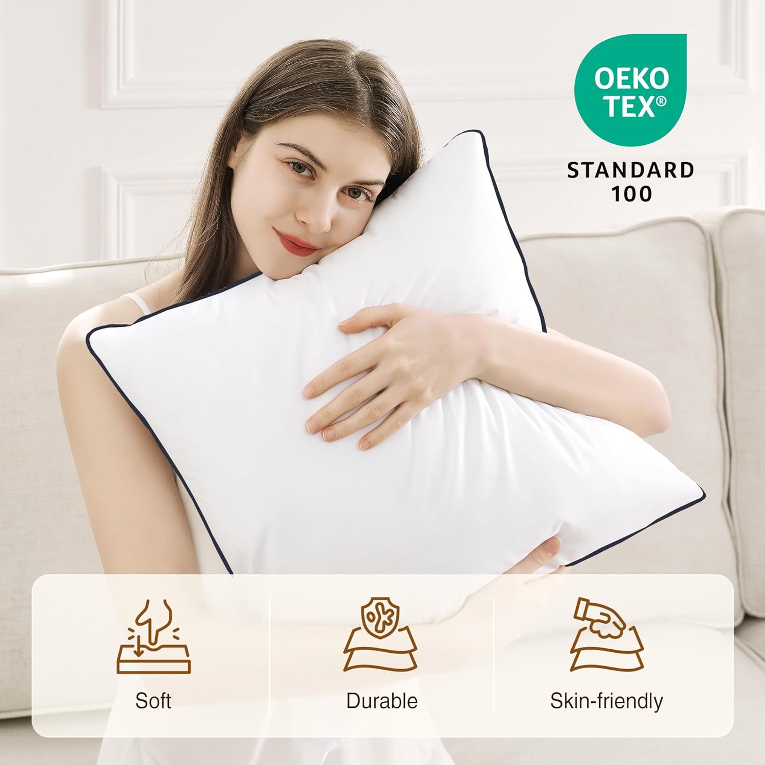 26x26 pillow inserts set of 2 for couch sofa bed - puredown