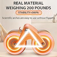 Vista 5 de Uota Rueda abdominal de rebote automático con soporte para codo,Rodillo abdominal para máquina de ejercicio abdominal,Equipo de entrenamiento