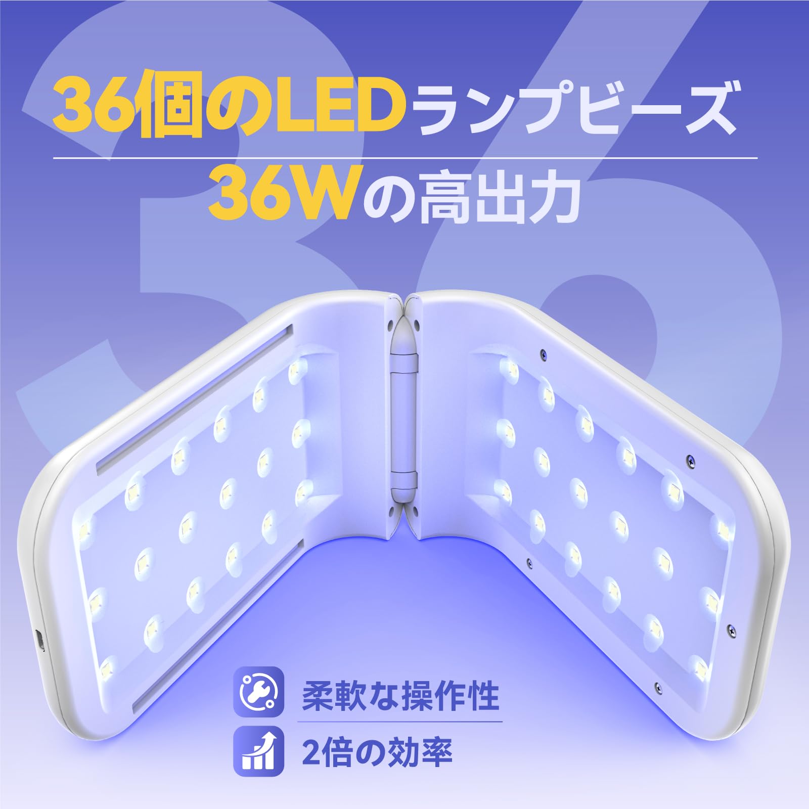 Amazon.co.jp: ISTOYO 180度展開UVレジンランプ、36個のランプ