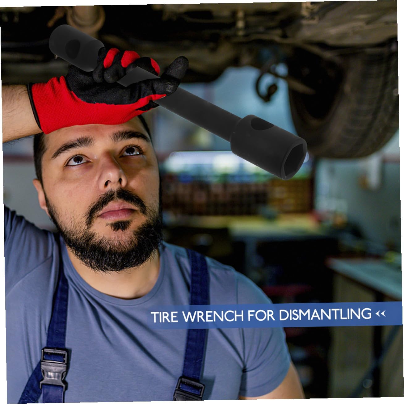 Double-ended Socket Wrench Tire Disassembly Tool 30cm Length 24-27mm Car Tire Repair Wrench Automotive Wheel Removal Tool for Vehicle Maintenance