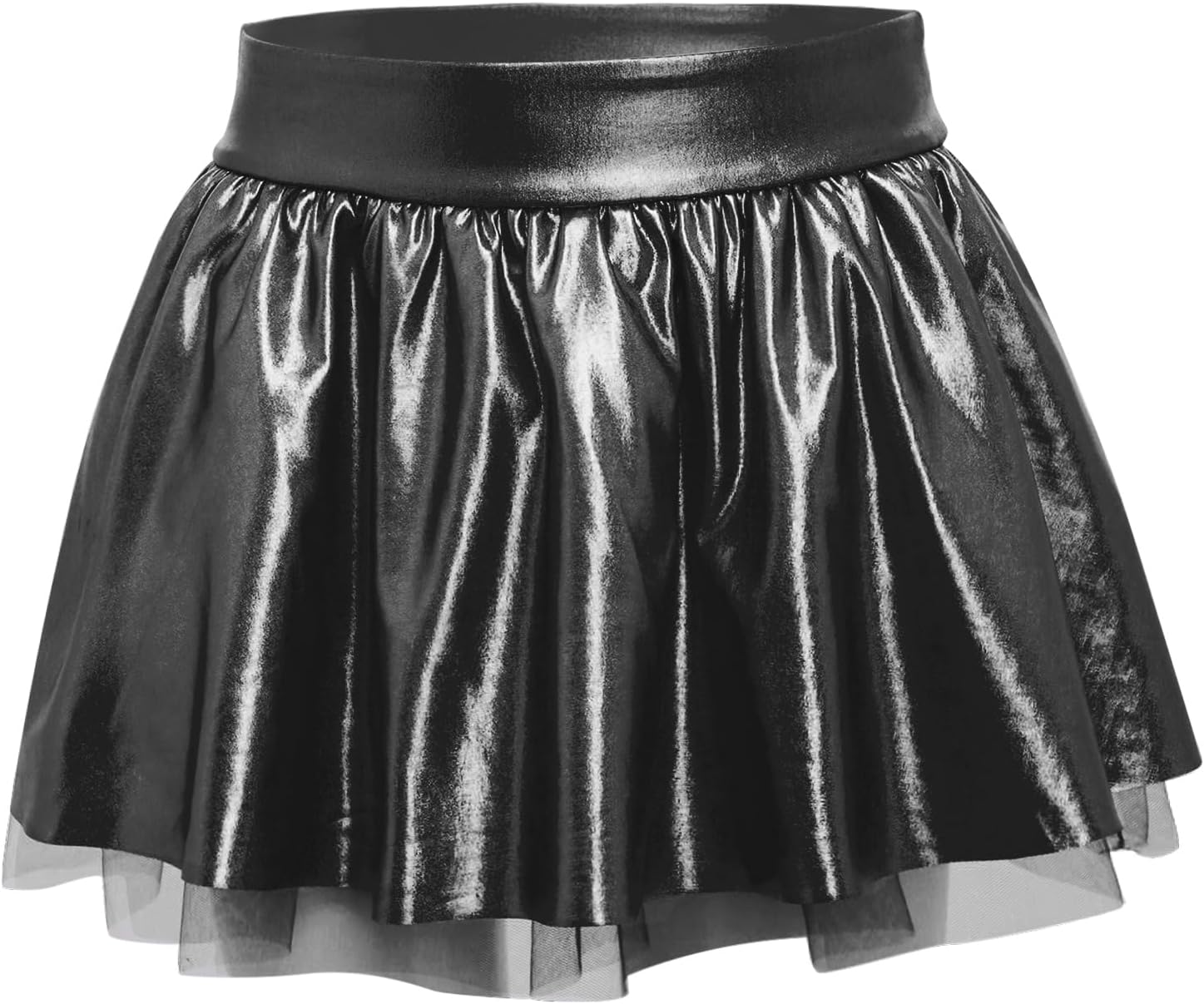 Hularka Girls Metallic Dance Skirts Kids Metallic Skirt Sequin Dance Skirt Sequins Dancing