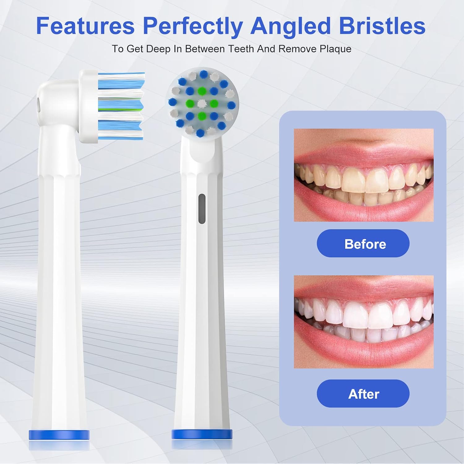 Replacement Heads Compatible with Oral B Braun, Sensitive Electric Toothbrush Heads Precision Refills for 7000, Sensitive Gum Care, Gentle Clean, OralB Pro 1000, 9600, 500, 3000, 8000 (6 Count)