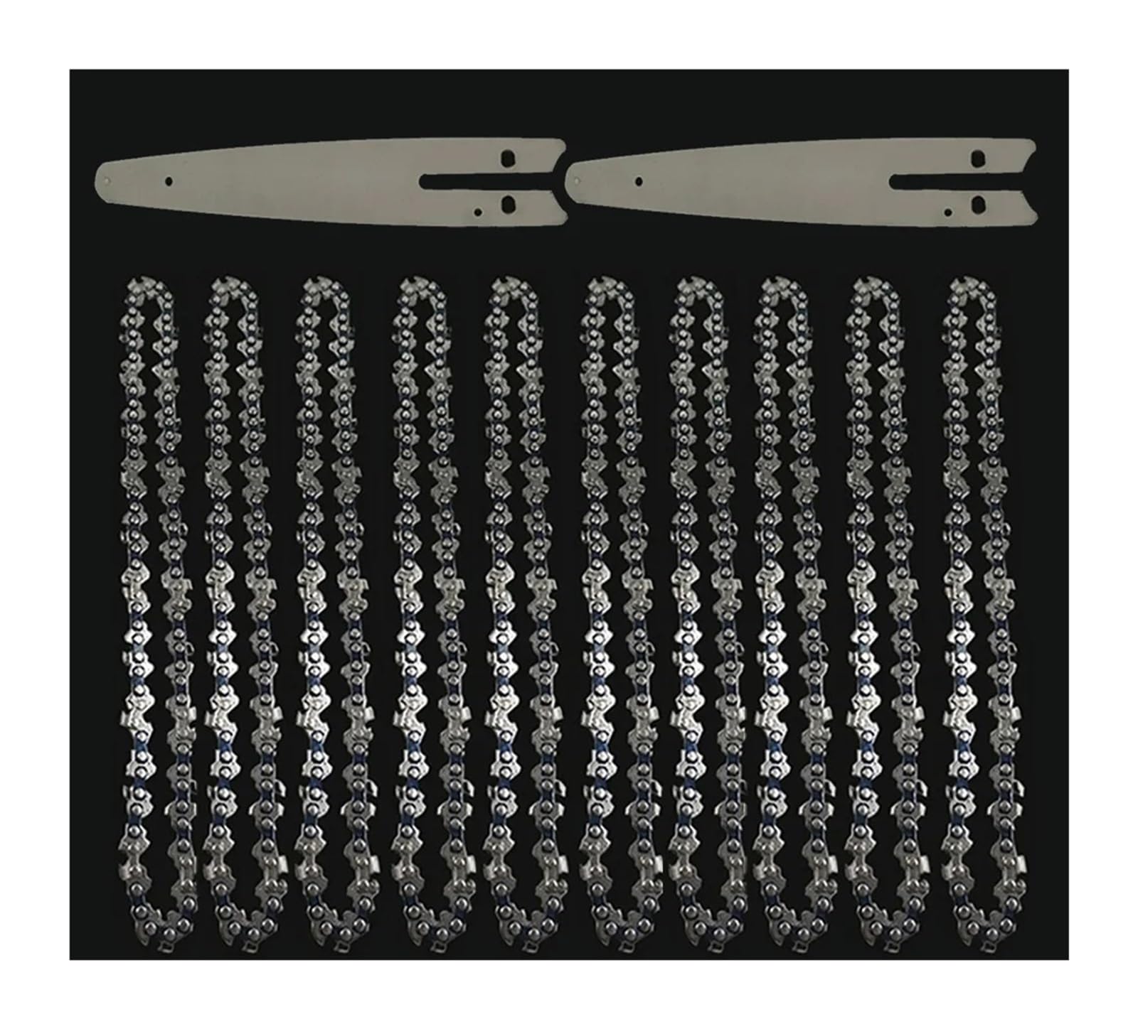 Hoja de sierra de cadena de 8 pulgadas, barra guía de cadena de motosierra de 1/4"P, sierra eléctrica de 45 nudos, 22 cuchillas, sierra de carga for cortar madera(8-inch Set8)