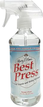 Mary Ellen's Best Press Clear Starch Alternative 16.9oz, Scent-Free, Model Number: 85806