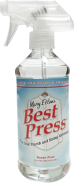 Mary Ellen's Best Press Clear Starch Alternative 16.9oz, Scent-Free, Model Number: 85806