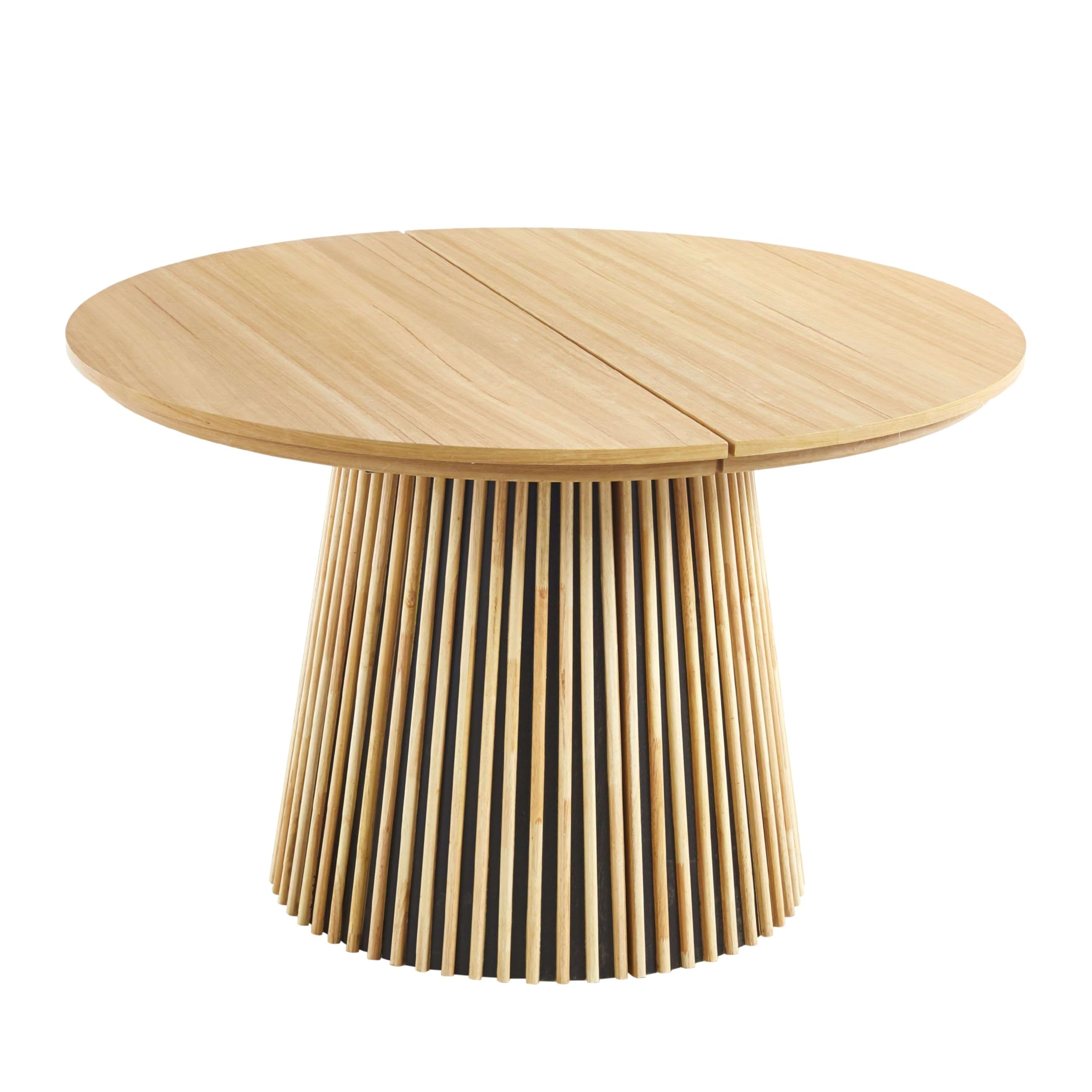 Miroytengo Mesa Comedor Extensible Redonda Árbol Salón Roble Claro 120-160-200x75x120 cm