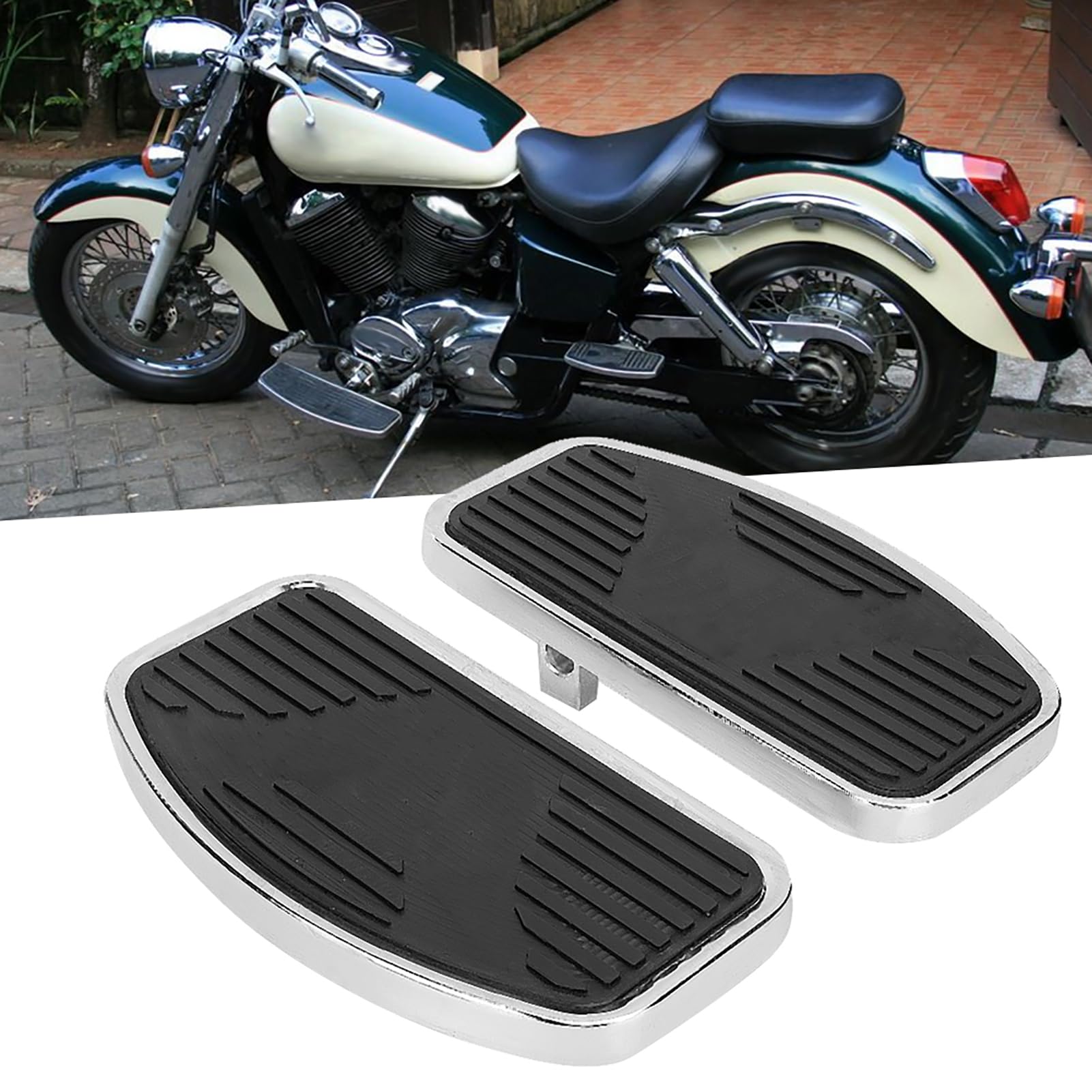 Pedane Moto, Pedana Pedale Moto Poggiapiedi Adatto per Shadow 750 ACE VT400/750 1997 1998 1999 2000 2001 2002 2003 Pedana Anteriore, Pedane Posteriori