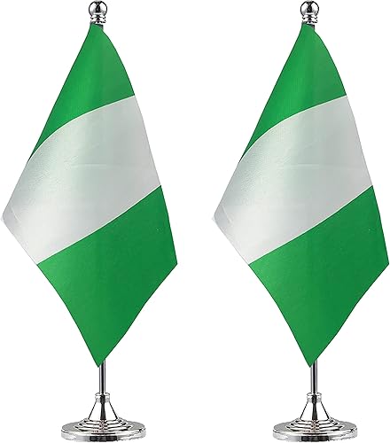 Miniatura 16 de WXTWK Paquete de 2 banderas de escritorio mexicanas pequeñas con base de soporte, decoración para eventos y celebraciones Afro Americano