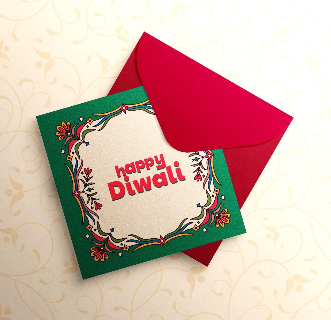 Giftinghouse Premium Diwali Cards Multipack with Envelopes, 8/12 Pcs of Happy Diwali Cards, Eco-Friendly - Image 4