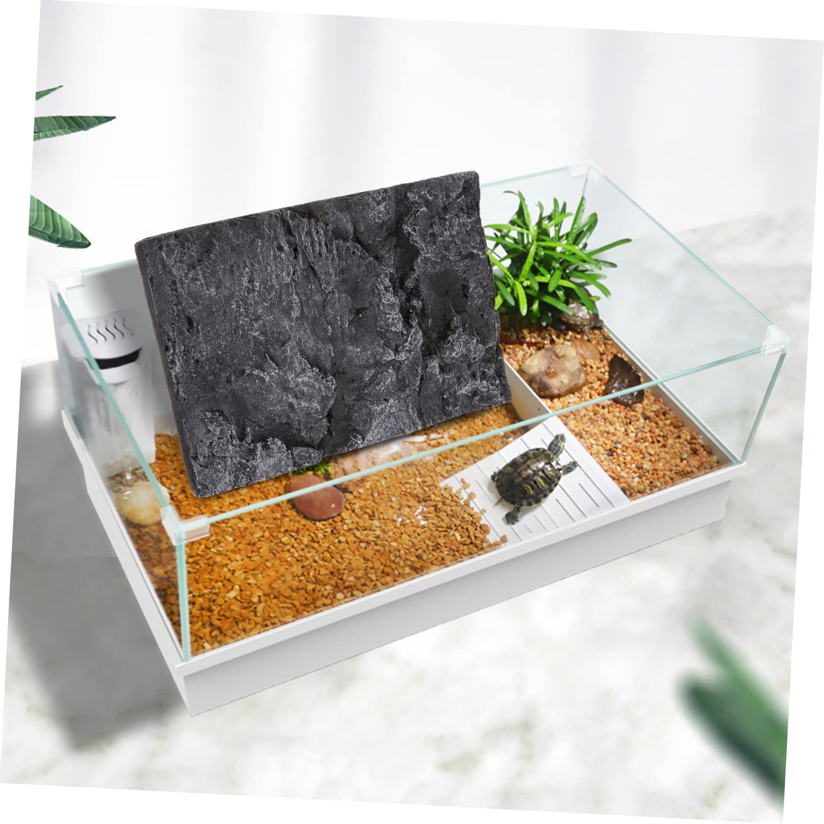 GALPADA Reptile Tank Decoration 3D Stone Background Board Reusable Enhance Your Pet's Home