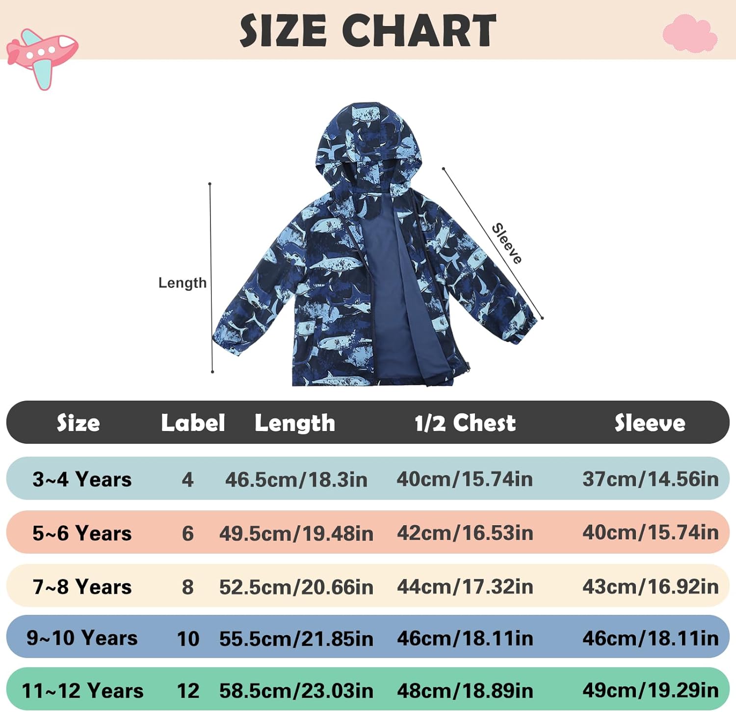 ESTAMICO Boys' Fashion Fleece Jackets Kids Winter Hooded Coat Windproof Rain Resistant Windbreaker - Image 6