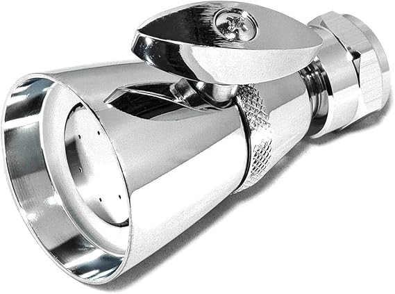 Shower Head Solid Brass Construction with Spray Side Controller, 1-3/4 Inch Face