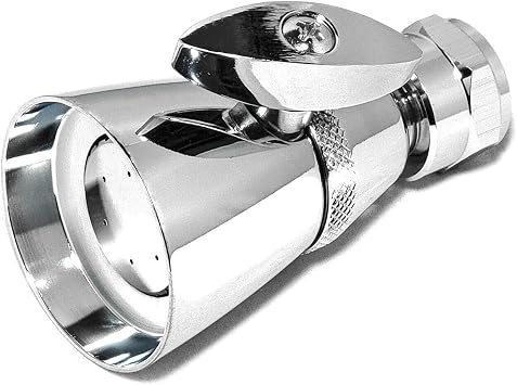 Shower Head Solid Brass Construction with Spray Side Controller, 1-3/4 Inch Face