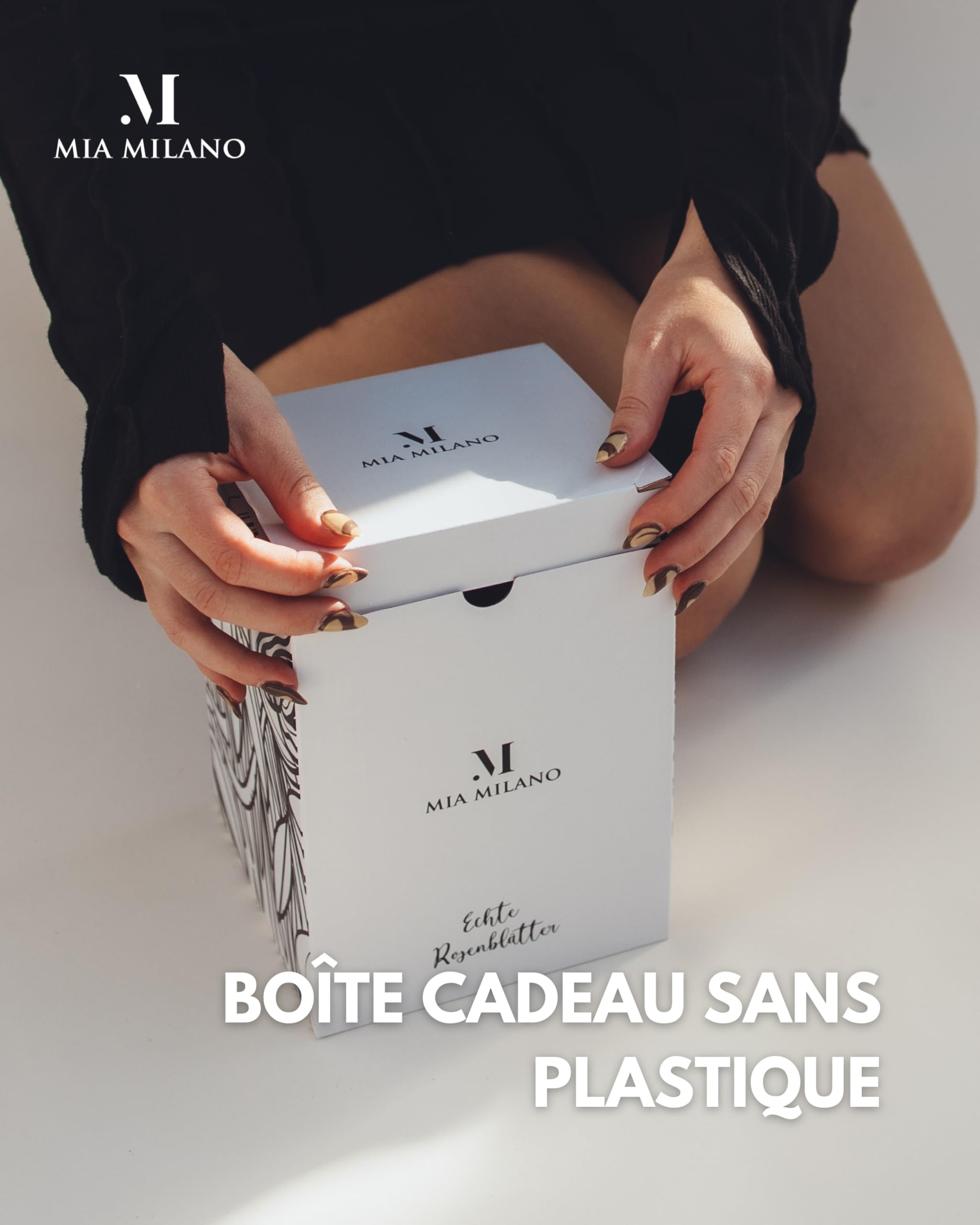 Mia Milano Pétales de Roses séchés Rose I 150 g Véritables pétales de Roses idéales comme décoration de Mariage I Cadeau Saint Valentin I Pétales conservés (3 Ans de Conservation)