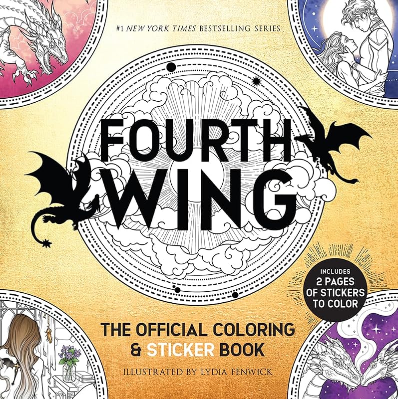 Cuarta ala: El libro oficial para colorear y pegatinas (incluye 2 páginas de pegatinas para colorear) (Libros para colorear de Entangled Romantasy)