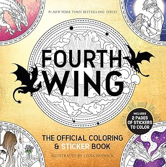 Fourth Wing: The Official Coloring & Sticker Book (Includes 2 Pages of Stickers to Color) (Dover Adult Coloring Books)