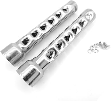 Lylane 1-3/4 O.D. 8 Length Motorcycle Metal Exhaust Silencer Exhaust Noise Killer Exhaust Pipe Muffler Baffle for Harley 2 O.D. Exhause Pipe