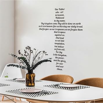 decalmile The Lords Prayer Quotes Our Father who Art Wall Decals Stickers