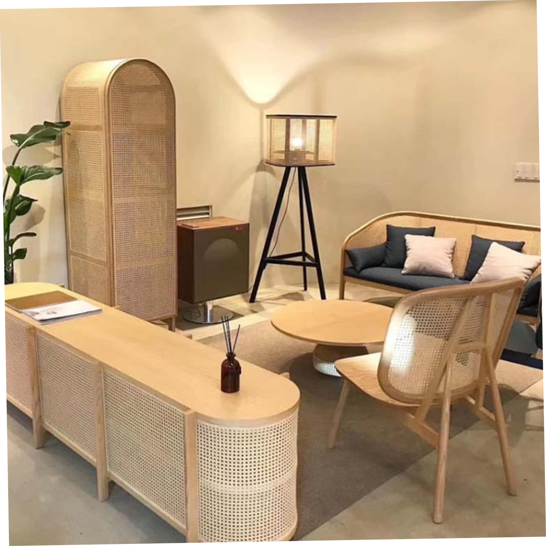 Rotolo di Rattan Canna di Plastica Rotolo di Fettuccia In Rattan Rete Intrecciata Rete Impermeabile Sedia In Vimini Viennese Per Progetti Fai da Te 0,5x1 M