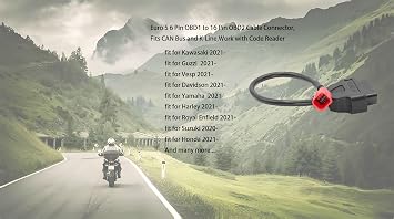 OBD 6pin Motorrad Motorbike Euro5 Euro6 OBD Adapter OBD2 Connector Cable for Yamaha Guzzi Kawasaki Suzuki Motorcycle