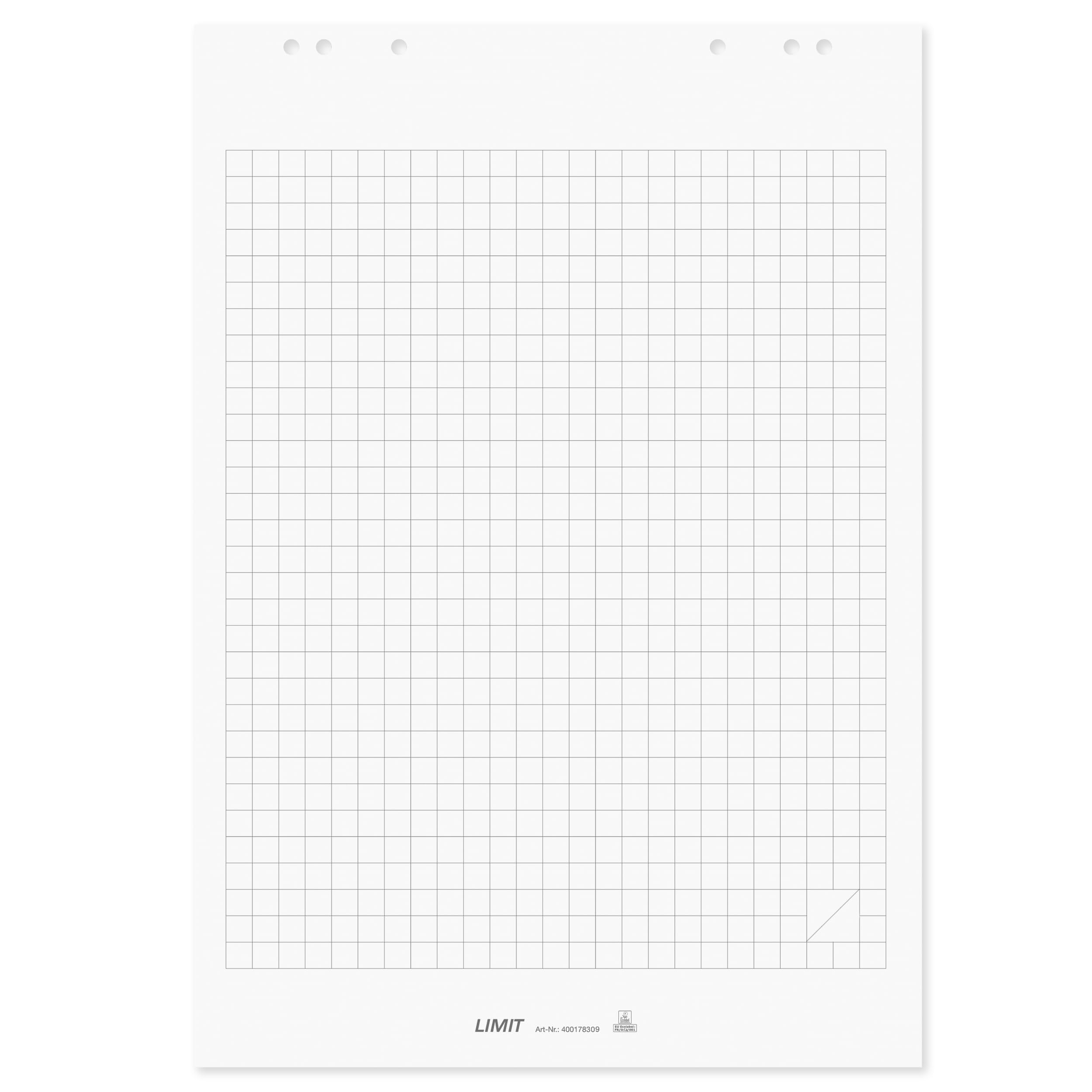 Limit 2 blocs de rotafolios cuadriculados y en blanco, 20 hojas por bloc, 80 g/m², color blanco