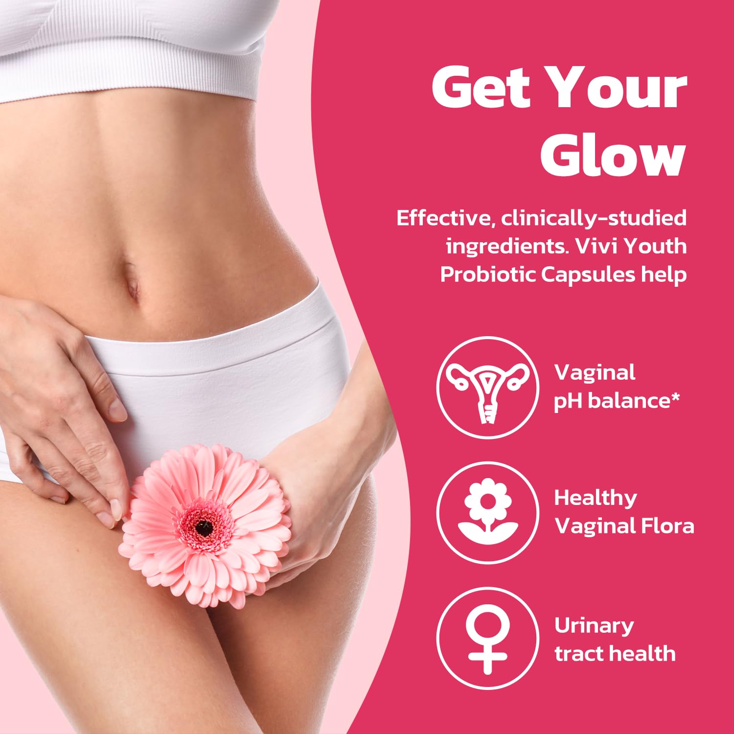 Vaginal Probiotics – pH Balance, Feminine Odor Control & Yeast Support, Probiotics for Women with Prebiotics & Lactobacillus Blend, 60 Capsules — Amazon image 4