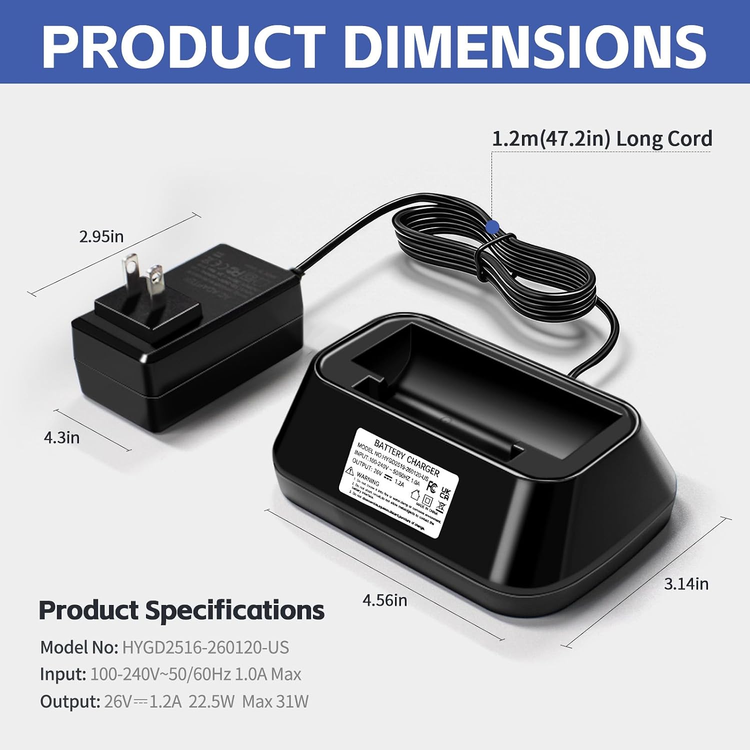 1.2A Fast Charger for Battery of Samsung Jet 70,75,75+,90,90+ Series Vacuum image 4