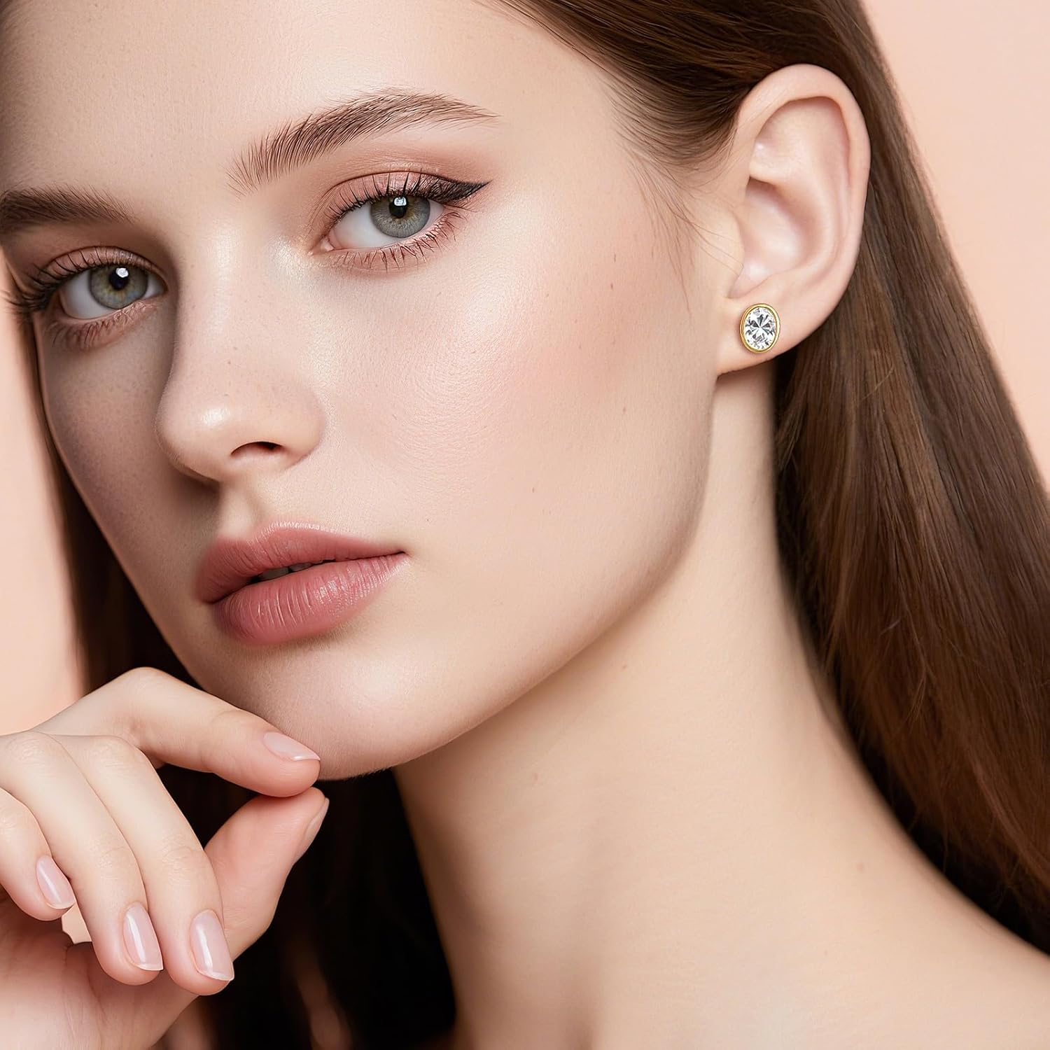 Brilliant Heart-cut/Oval-cut/Trillion-cut/Cushion-cut/Emerald-cut/Marquise-cut Stud, 925 Sterling Silver Cubic Zirconia Stud Earrings for Women Men - Image 6