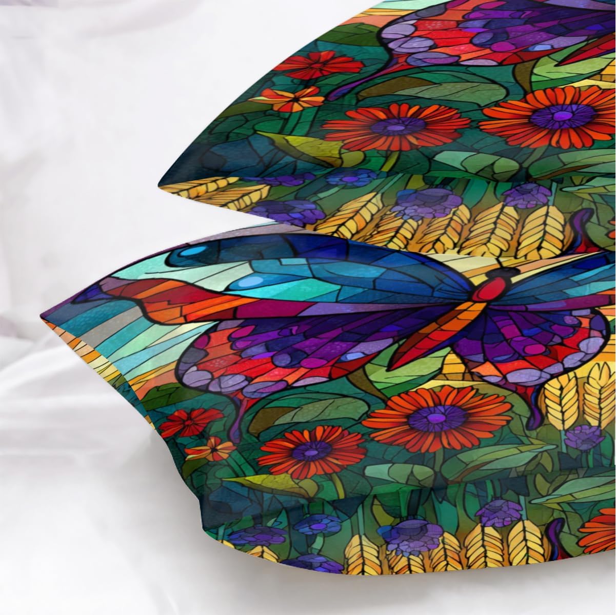 Rainbow Butterfly SunFarm Print Pillow Cases of 2 20"×26" image 3