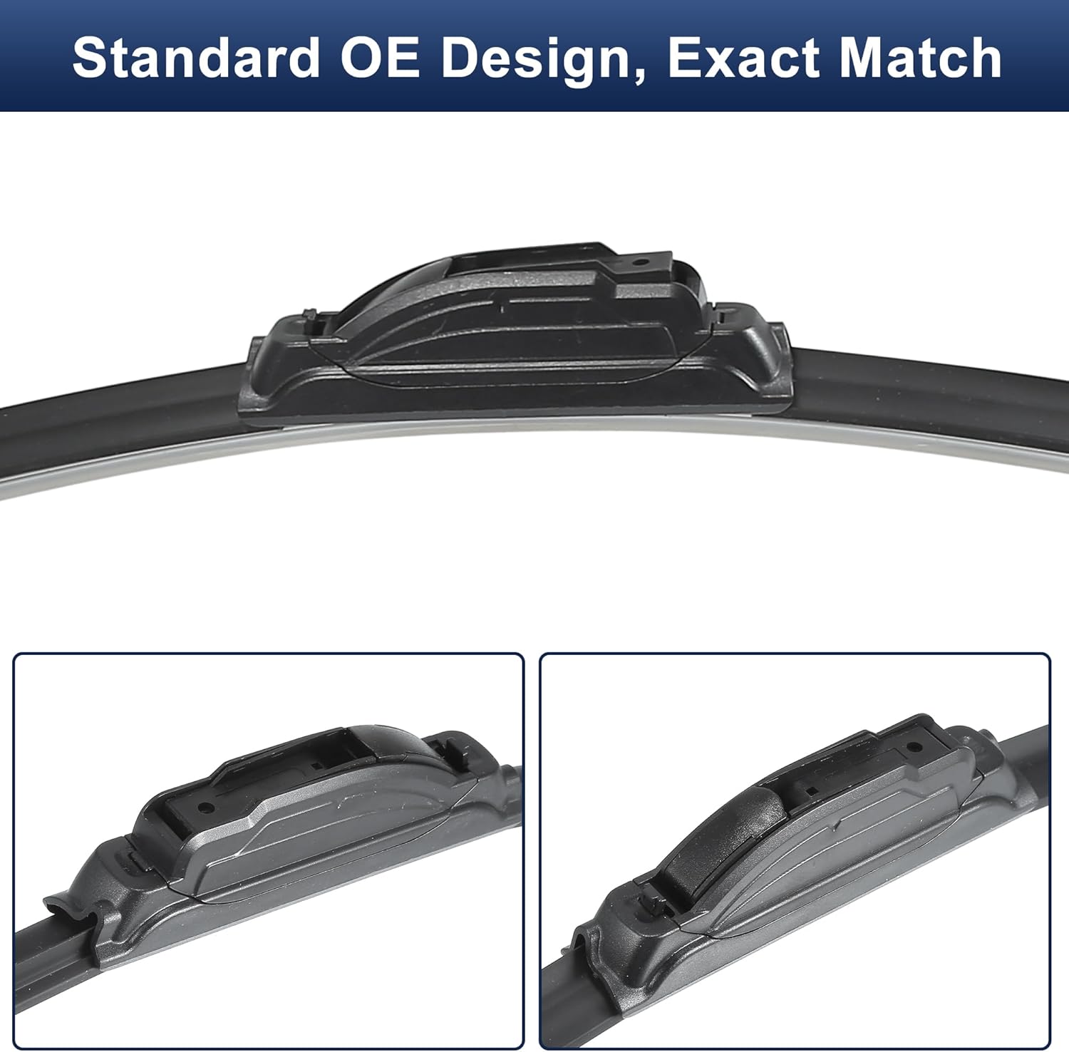 X AUTOHAUX 2pcs 24"+24" Silicone Front Windshield Wiper Blade for Toyota Yaris 2010-2015 Windscreen Wiper OE Replacement Set All-Seasons J/U Hook