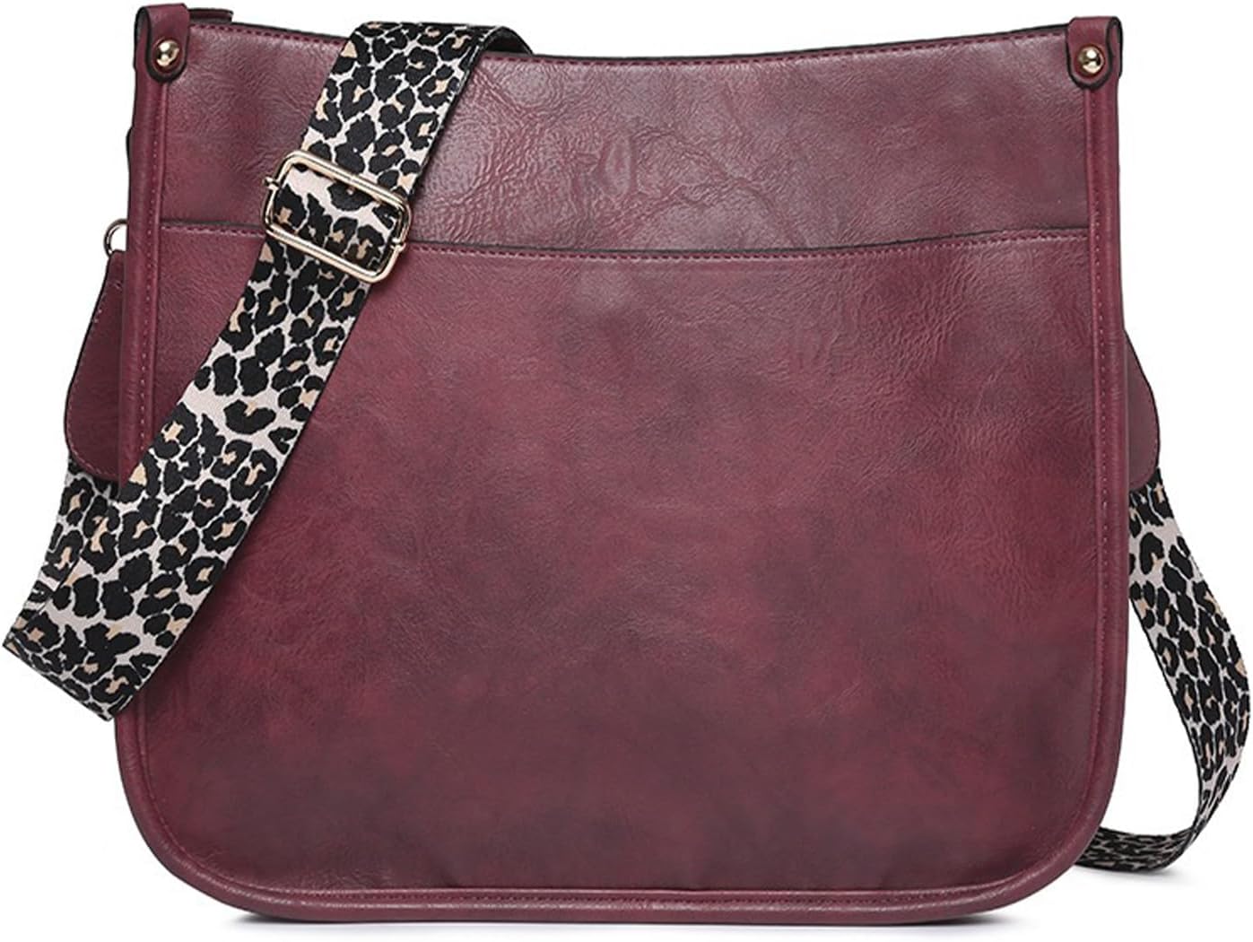 NOTAG Crossbody Bag for Women PU Leather Handbags Crossbody Purse Ladies Shoulder Bag with Leopard Print Adjustable Strap