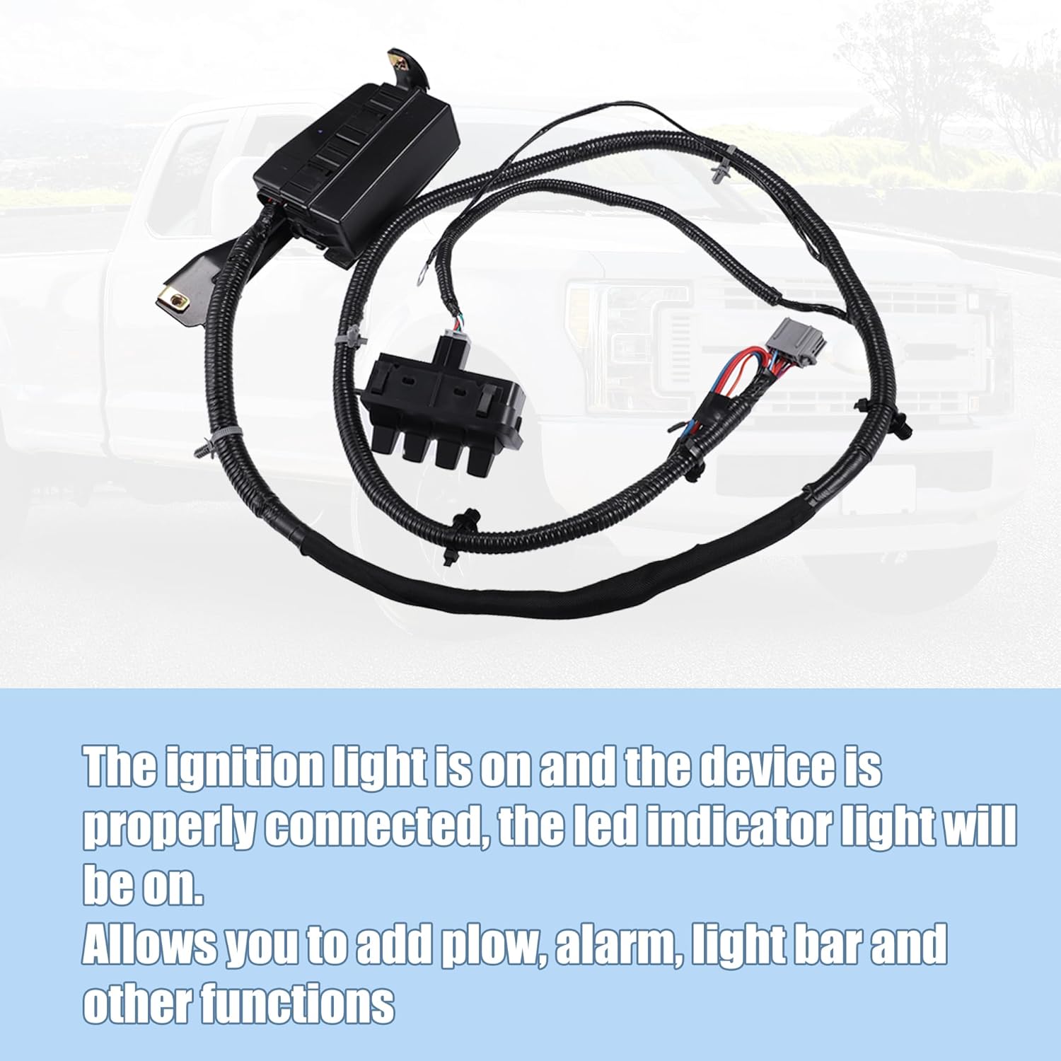 X AUTOHAUX 1 Set Auxiliary Upfitter Switch Panel Kit for Ford F-250 F350 F-450 F-550 Super Duty 2005-2006 Auxiliary Switch Panel Wire Harness Wiring