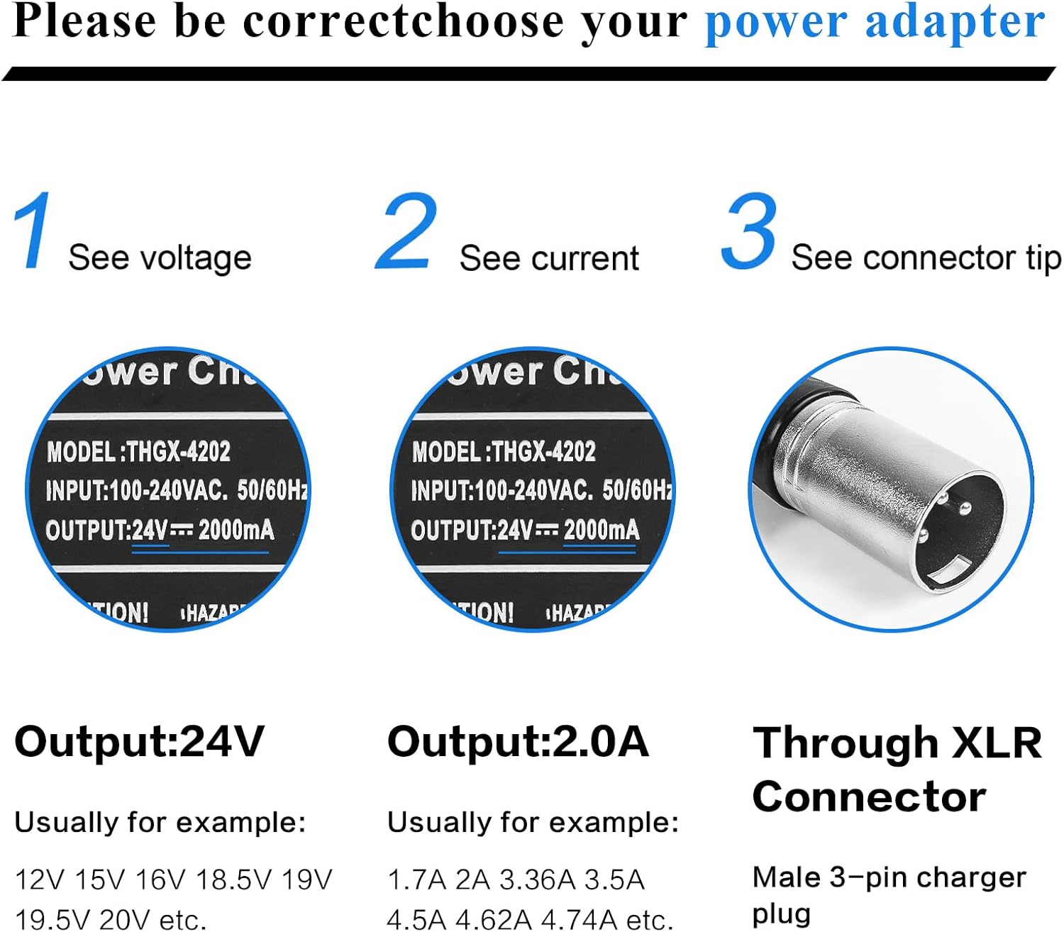 24V 2A New XLR Electric Scooter Battery Charger for Go-Go Elite Traveller Plus HD US, Ezip Mountain Trailz, Jazzy Power Chair : Sports & Outdoors