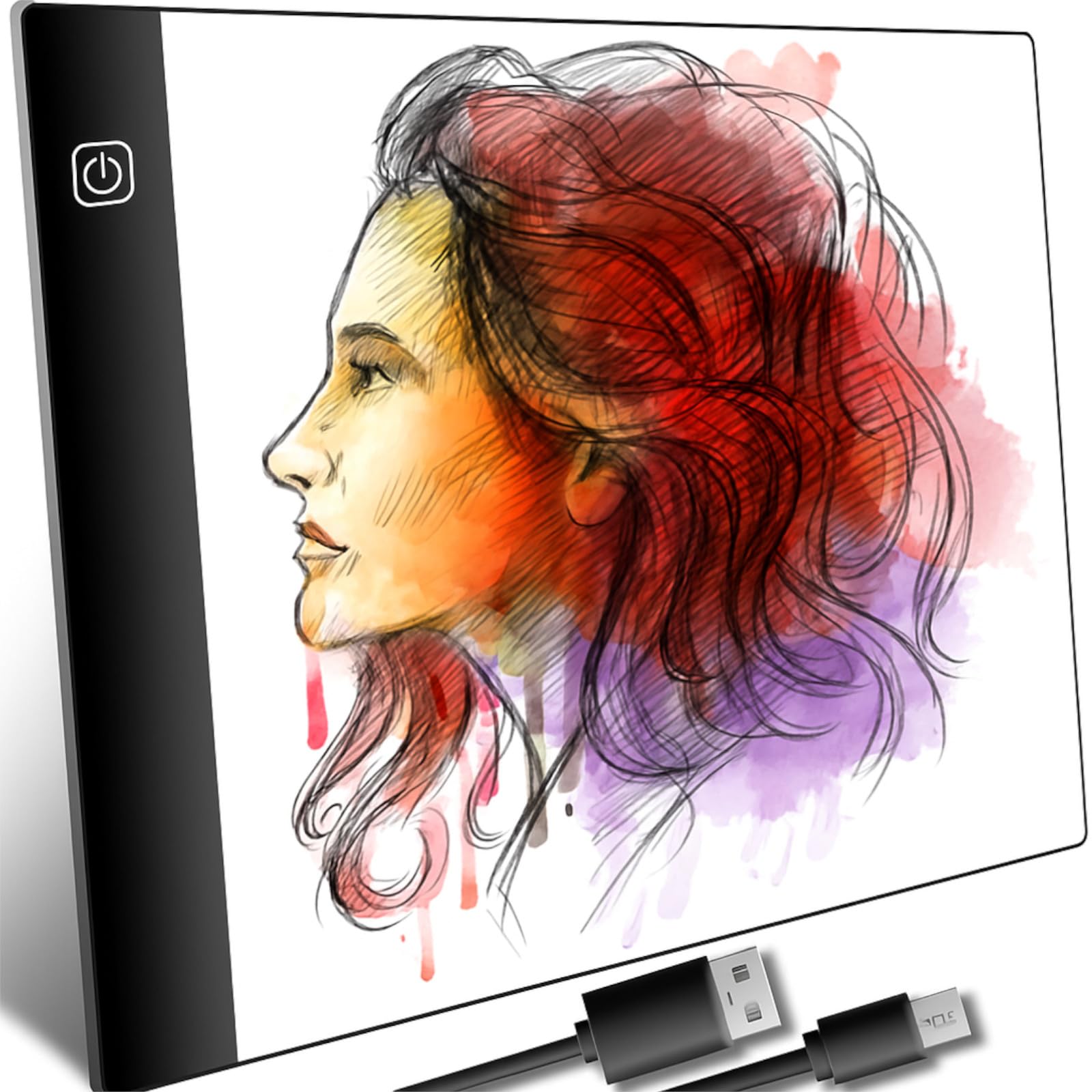 Tavola Da Disegno LED A4 Con 12 Penne Colorate, Lavagna Luminosa Per Scarabocchi, Regalo Bambini E Adulti, Supporto Incluso