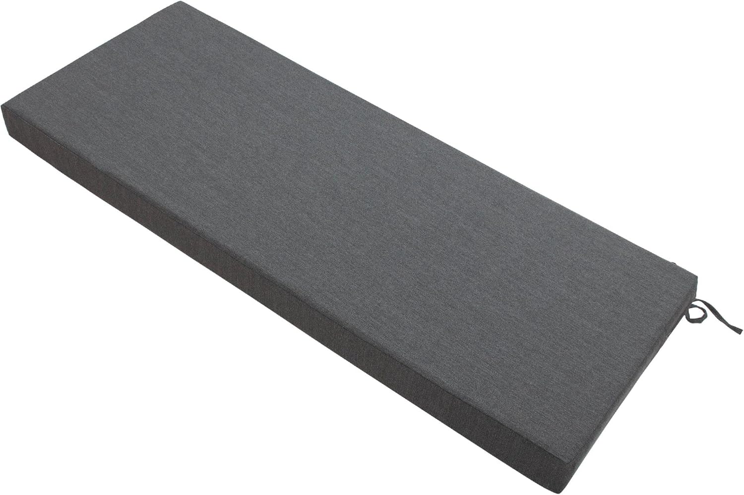 Magpie Fabrics Patio Bench Loveseat Cushion Covers (Replacement Cover only, No Insert!), Waterproof Fade Resistant Swing Cushion Slipcover with Ties(45x18x3 Inch, Dark Gray)