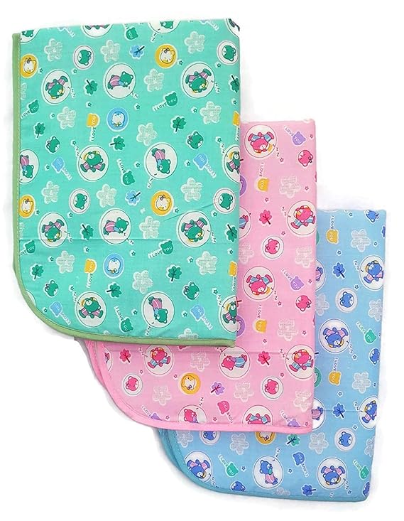 Feathers-Natures Touch Baby Nappy Changing and Water Proof Sheets Set of 3