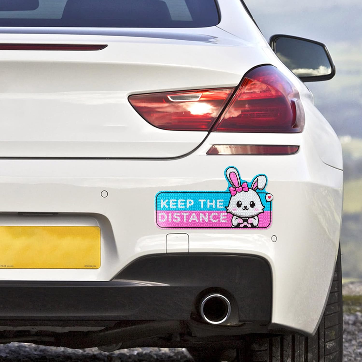 Student New Driver Magnet - 4Pcs Cute Cartoon Rabbit Bunny Please Be Patient Student Magnetic Bumper Novice Driver Sticker Car Magnet Safety Signs Warning Magnetic Reflective Reusable Movable - Image 6