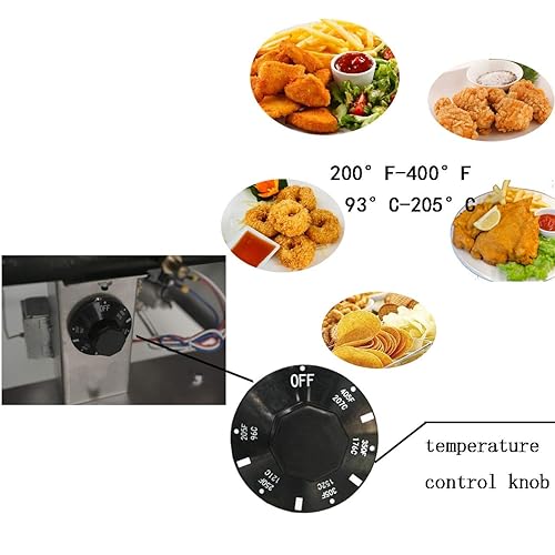 Miniatura 4 de Atosa CookRite ATFS-50-NG - Freidora de suelo independiente de 50 libras con control de temperatura, 4 tubos de quemador vertical de hierro fundido