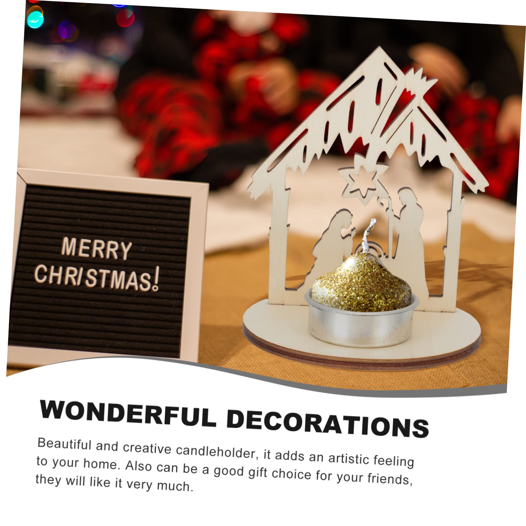 Garneck Tall Vintage Candlestick Holders Set Large Wooden Candleholder Home Decor Perfect for Christmas Home Decor