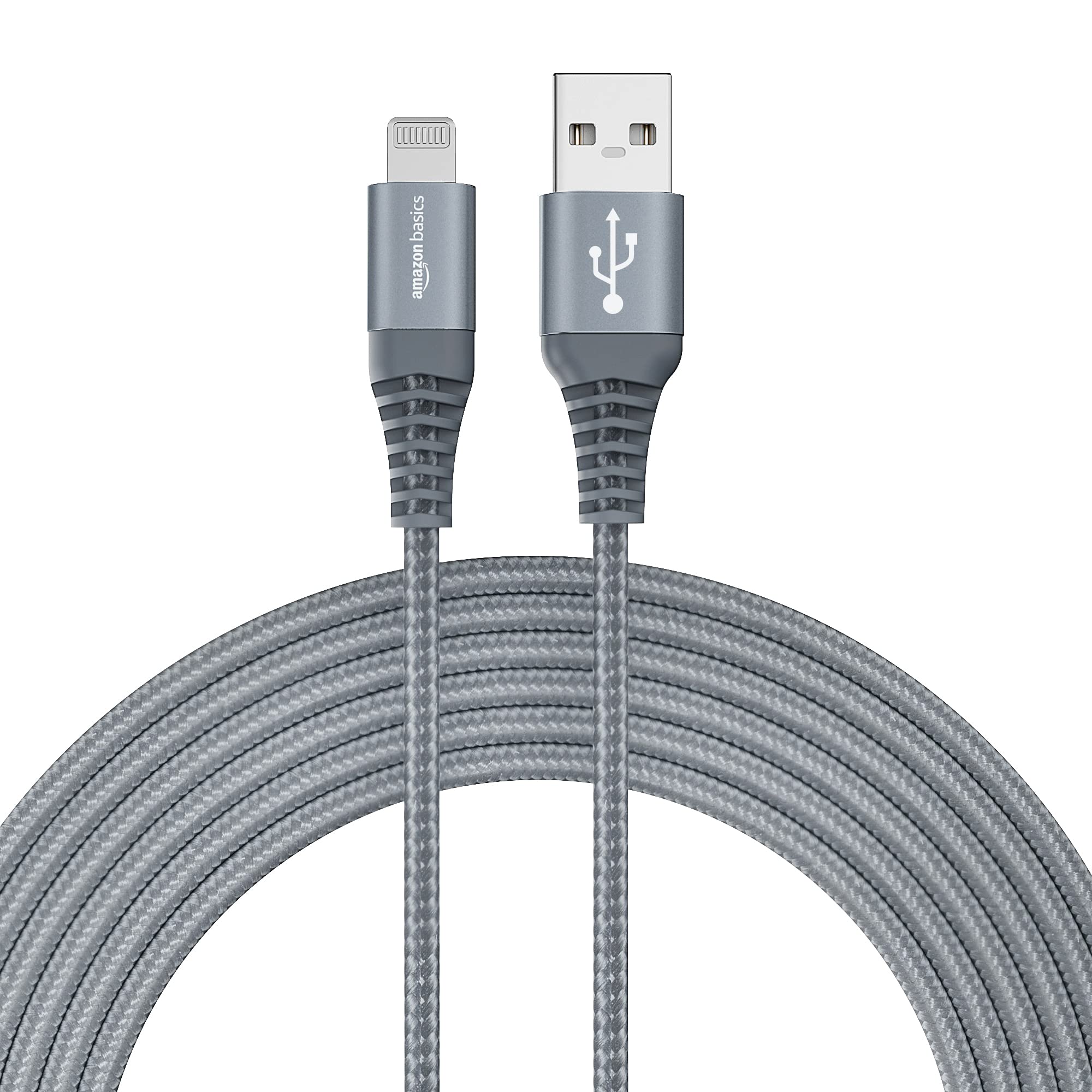 See full amazon price history chart for AmazonBasics USB A to Lightning Aluminum with Nylon Braided MFi Certified Charging Cable (Grey, 1.8 meter) AmazonBasics USB A to Lightning Aluminum with Nylon Braided MFi Certified Charging Cable (Grey, 1.8 meter) (B07F9SRVLD) Amazon Price History, Amazon Price Tracker