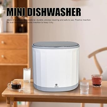 Countertop Dishwasher, Mini Portable Dishwasher 360 Omni Directional Tabletop Small Dishwasher with 4l Built in Water Tank for Home