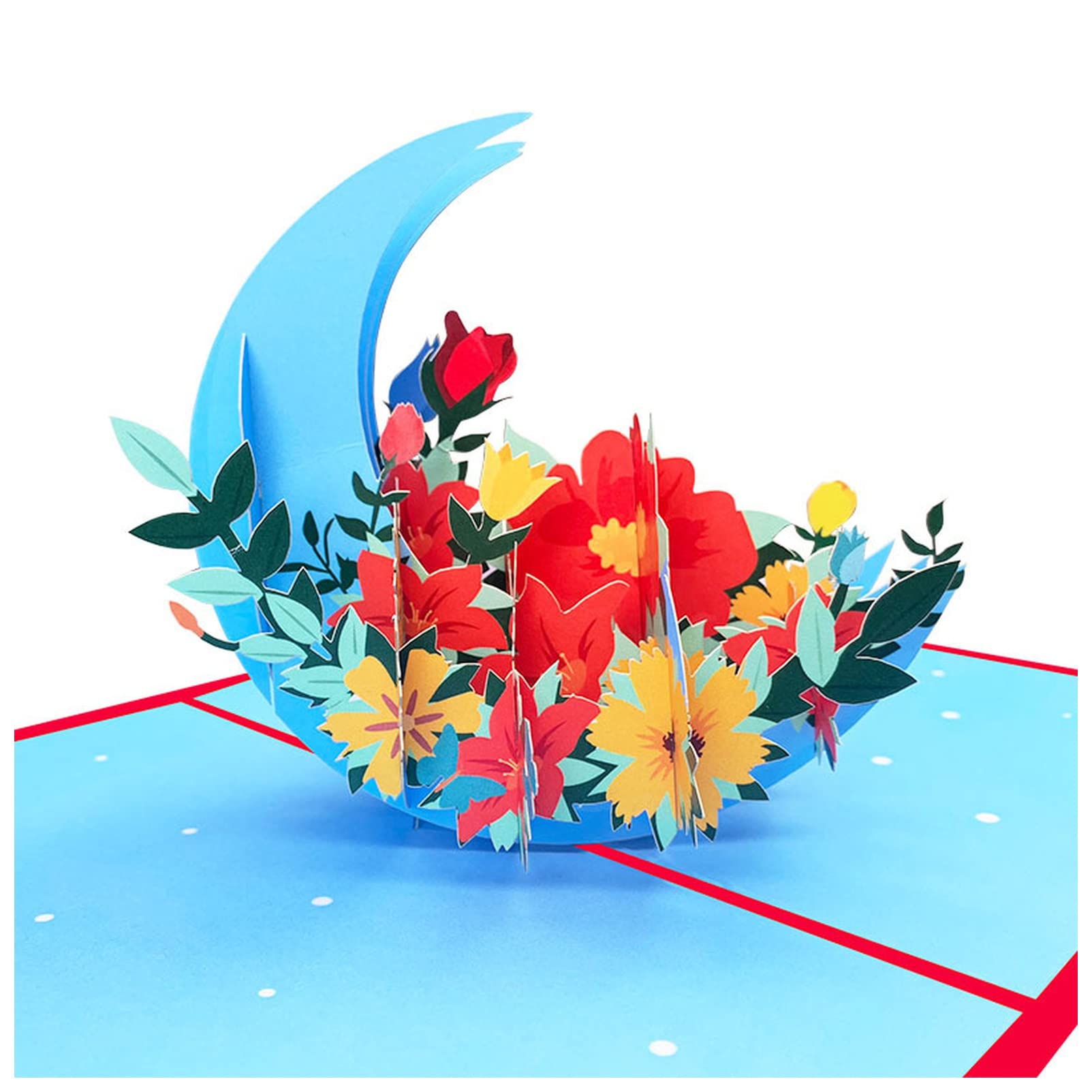 Kartki z życzeniami 10 szt. kwiat kosz księżyc ręcznie robione origami 3D pop up kartka z życzeniami pocztówka życzenie ślub urodziny Boże Narodzenie przyjęcie prezent puste kartki z życzeniami