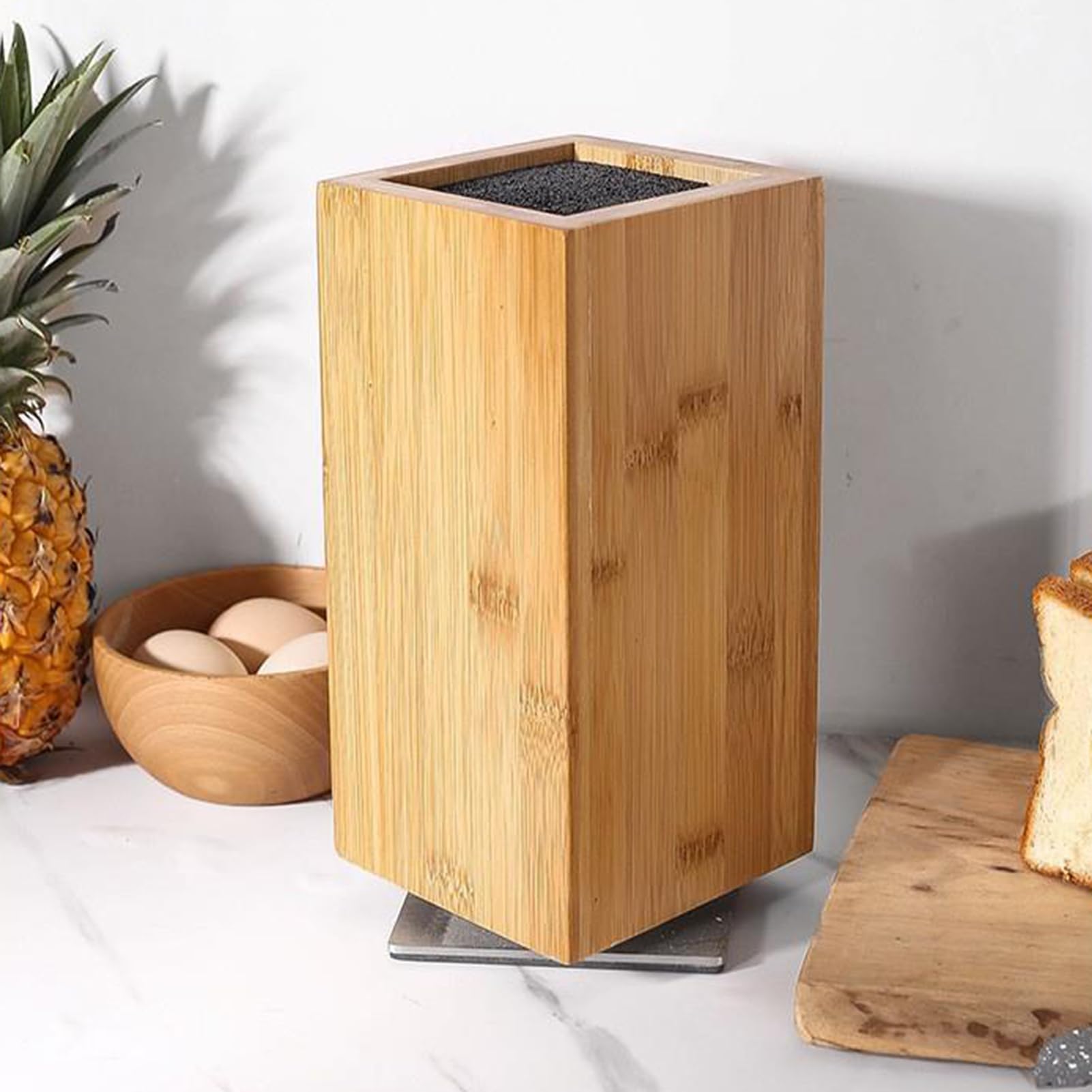 Portacoltelli Magnetico Supporto Magnetico Verticale Rotante In Legno | Portacoltelli In Legno Per La Casa Per Casa, Chef, Cuochi, Appassionati di Cucina, Ristorante, Food Truck, Caffè, Bar, Club,