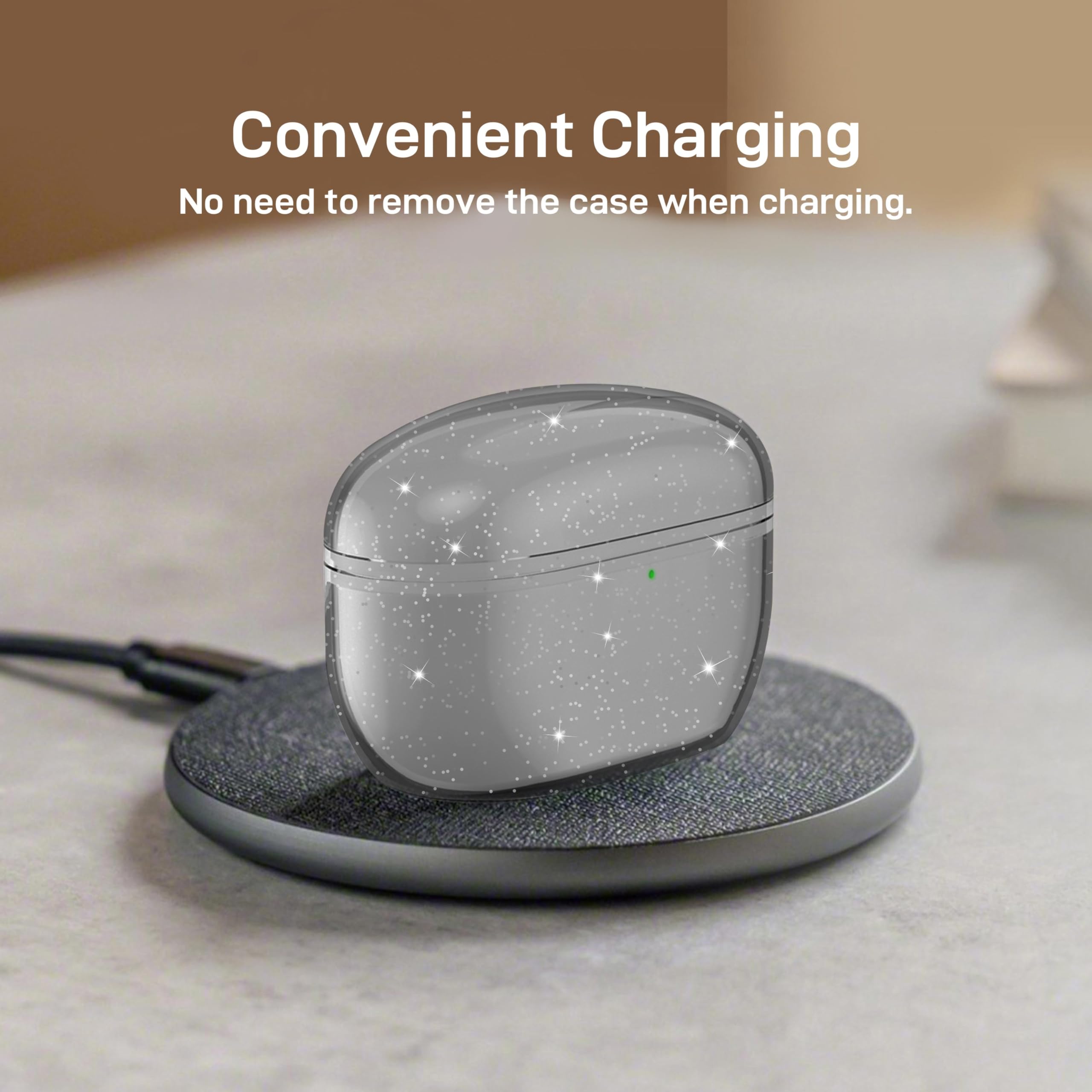 Protective Case For Sony WF-1000XM5 Earbuds - TPU Silicone Cover With Keychain (Transparent)