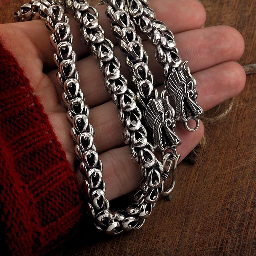 nacchan ╰(*´︶`*)╯♡ KnBoB Necklace for Men Sterling Silver, Chains for Men Hip