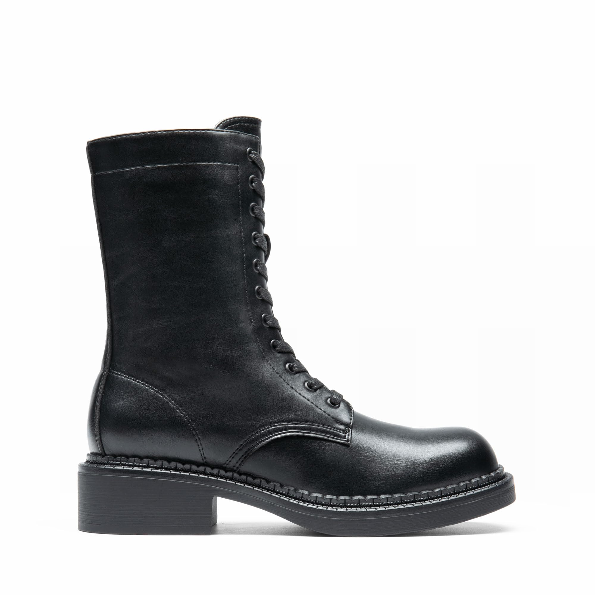 DREAM PAIRS Damskie buty sznurowane, sylwetka, wygodny zamek błyskawiczny, ciepła podeszwa, zamek błyskawiczny