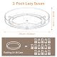 Radikor 2 Pieces Rotating Spice Rack, 24 cm 360° Rotating Kitchen Plastic Shelf, Clear Pantry Organizer, Cabinet Organizer for Condiments, Bottles, Cosmetics, Fruits Product Image 2