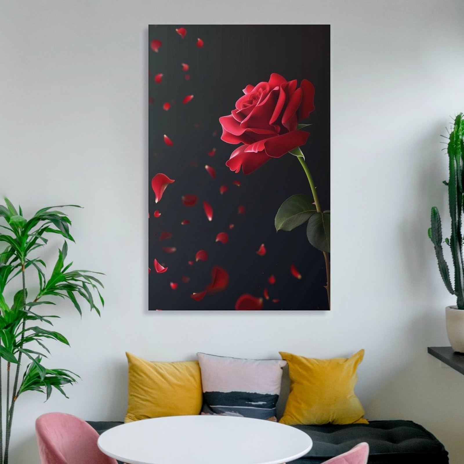 Amazon.co.jp: 薔薇 絵画 アート パネル 赤い花の写真 絵 アート